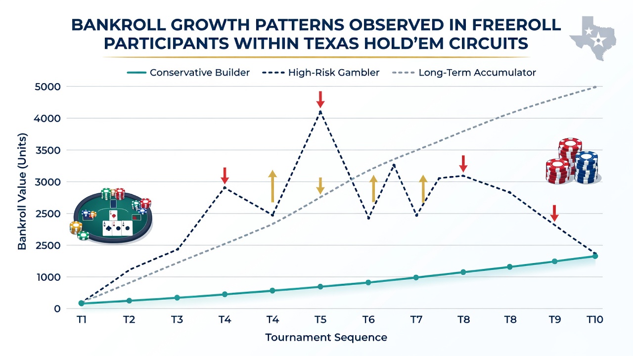 Analyse von Bankroll-Trends in Hold'em Freerolls