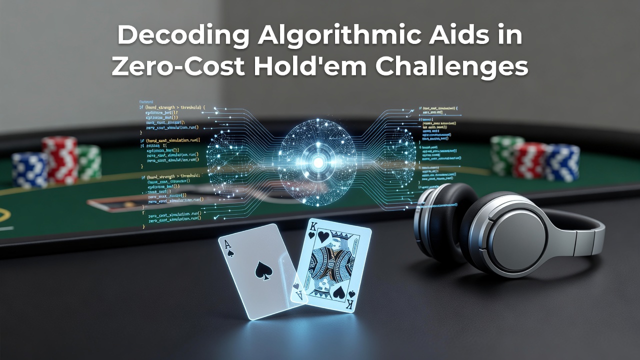 Darstellung algorithmischer Analyse in kostenlosen Hold'em-Partien mit Karten und Software-Oberflächen