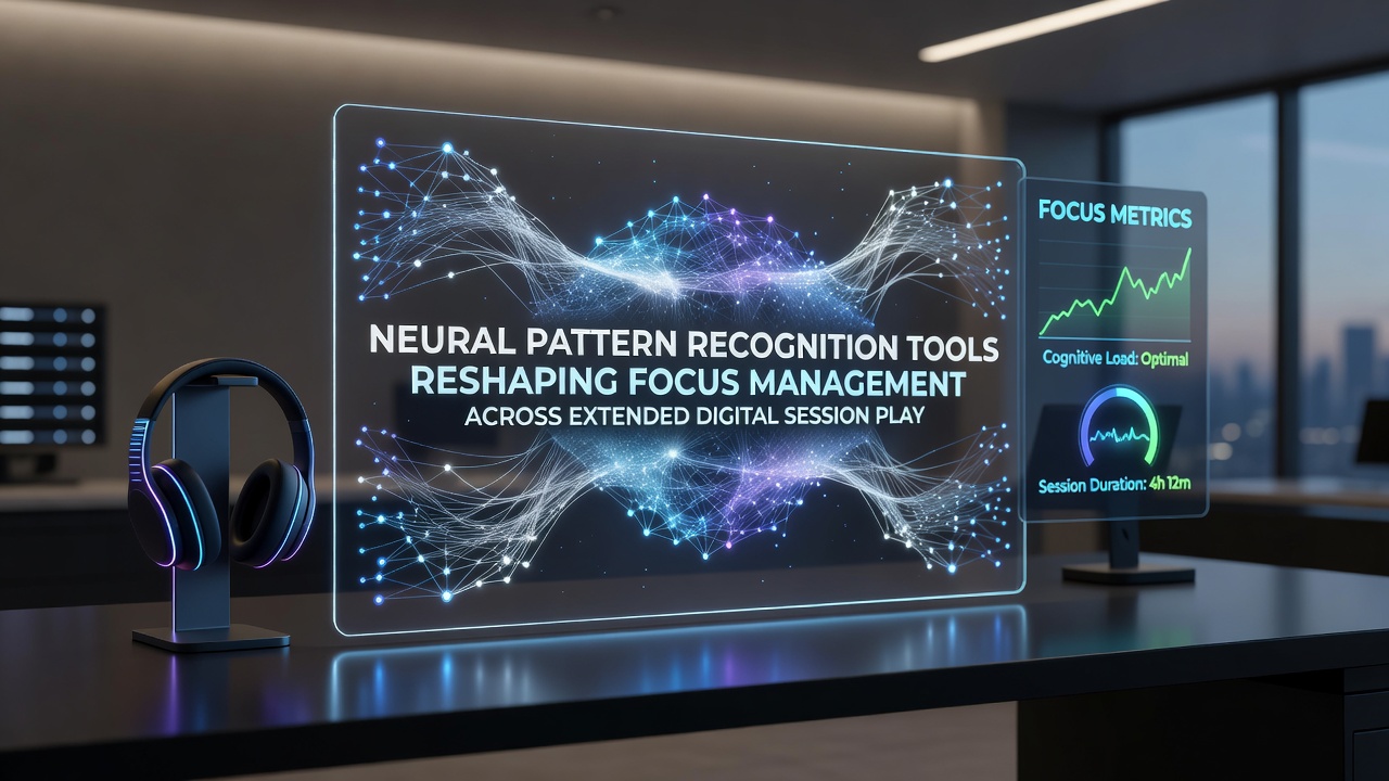Darstellung von Fokusmanagement-Tools während einer digitalen Sitzung mit neuronalen Analysen