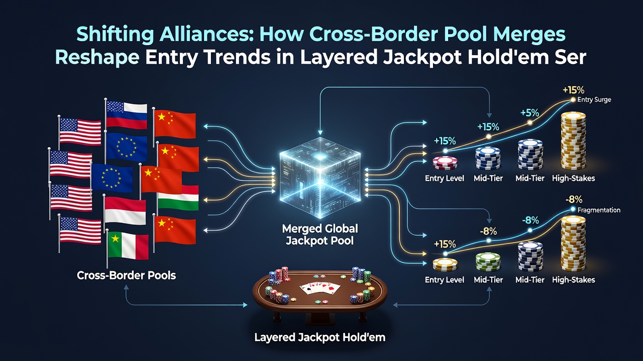 Diagramm mit Eintrittsstatistiken nach Pool-Merges in internationalen Hold'em Turnieren