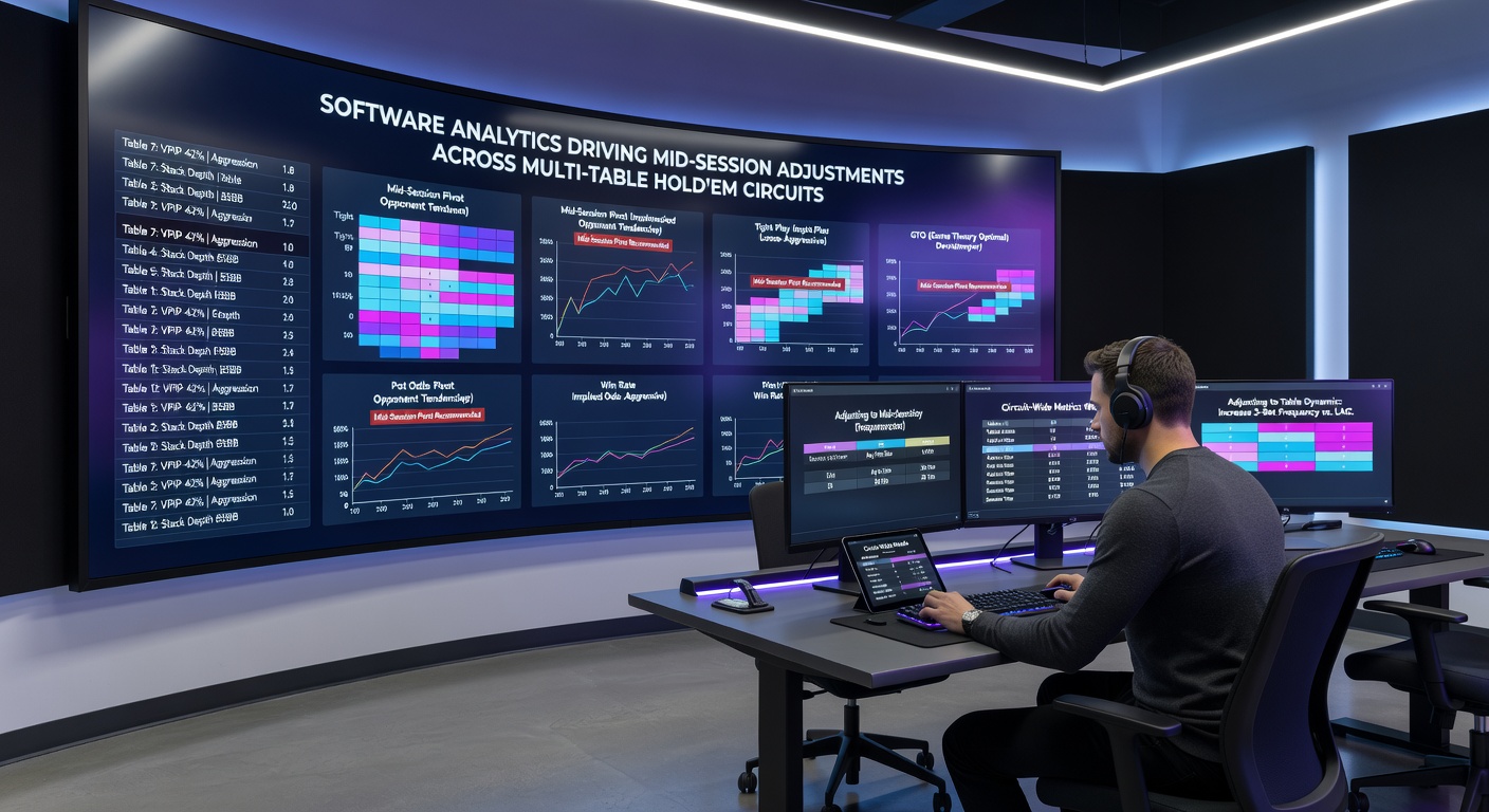 Multi-Table-Setup mit Analytics-Dashboard für Hold'em-Anpassungen